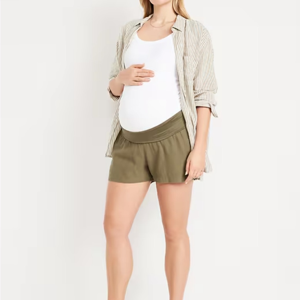 Old Navy Linen Maternity Shorts